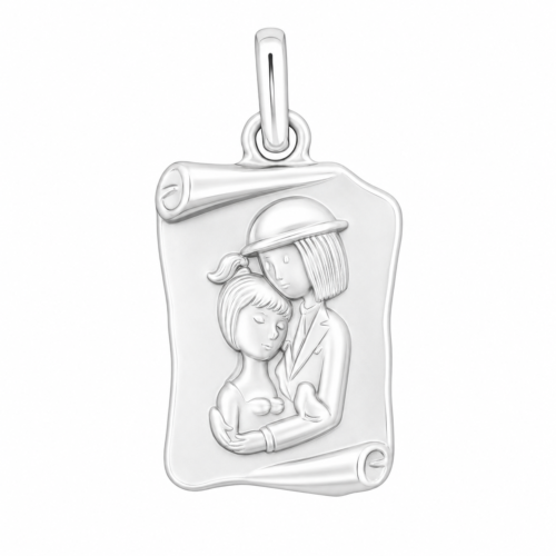 Médaille parchemin en argent