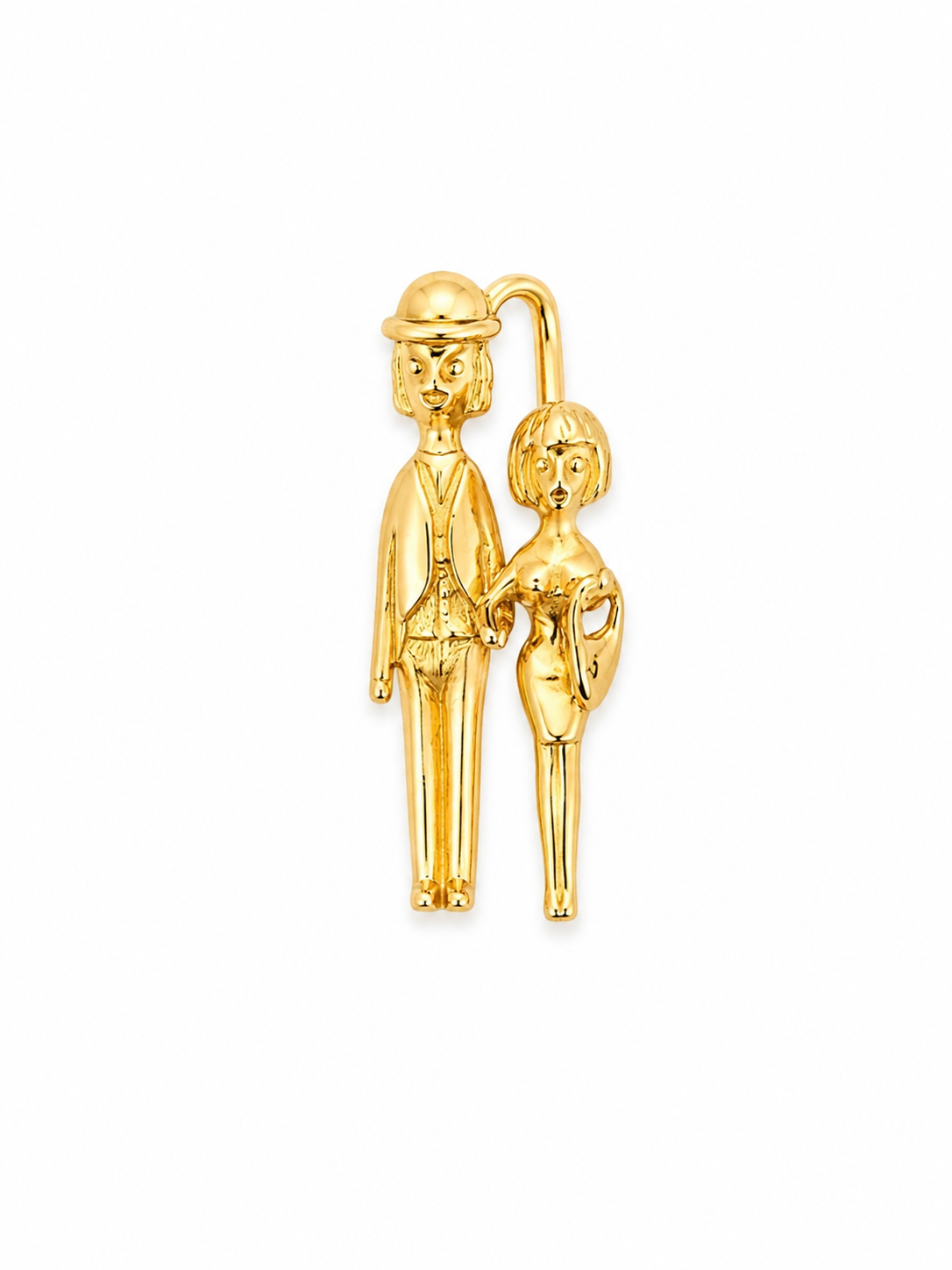Pendentif en or jaune « les amoureux »