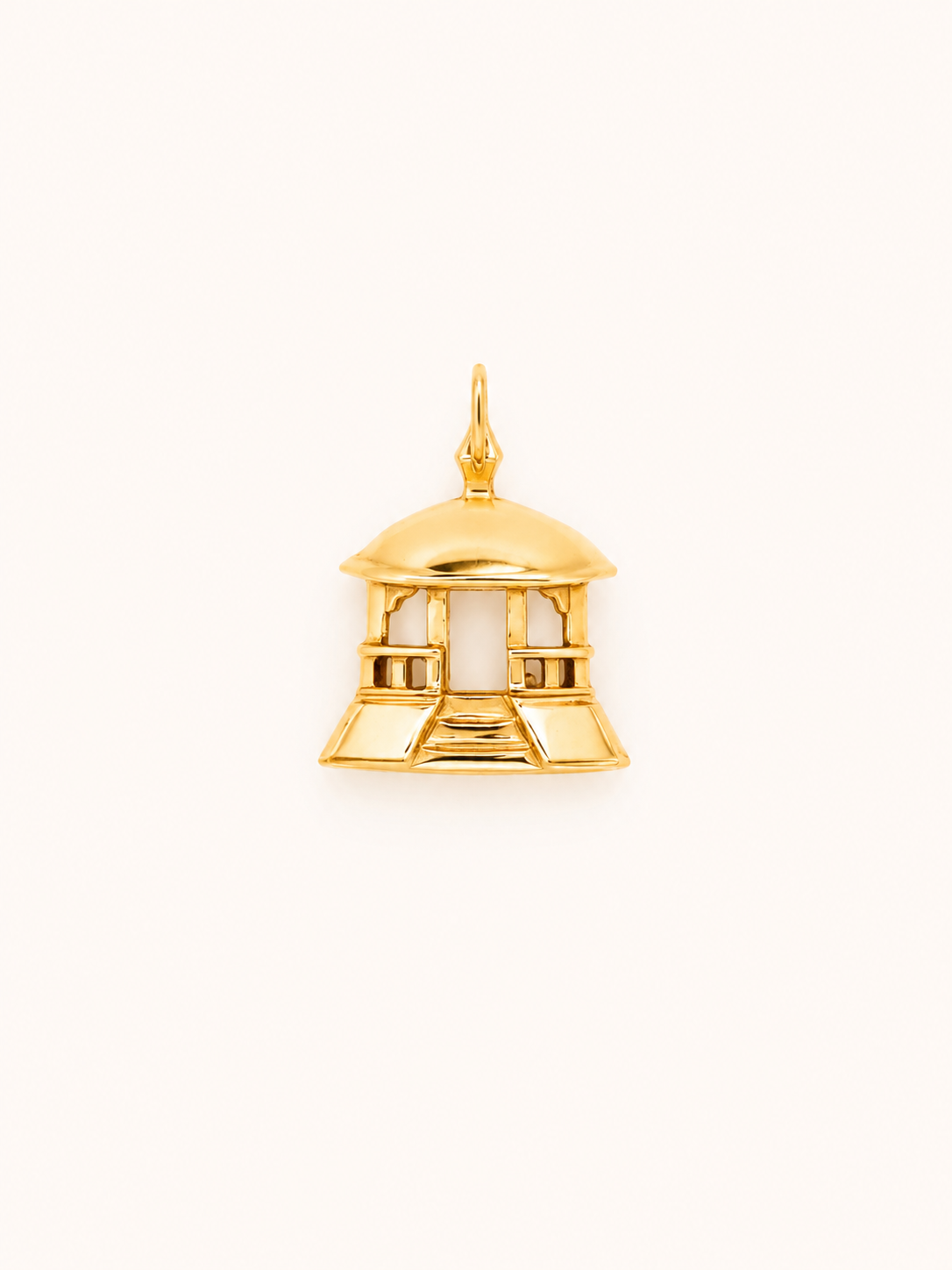 Médaille kiosque en or jaune - Les Amoureux au Kiosque Peynet