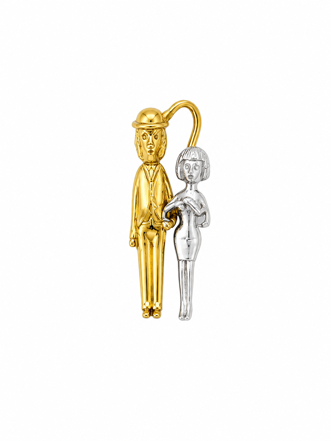 Pendentif en or bicolore « Les Amoureux » - Les Amoureux au Kiosque Peynet