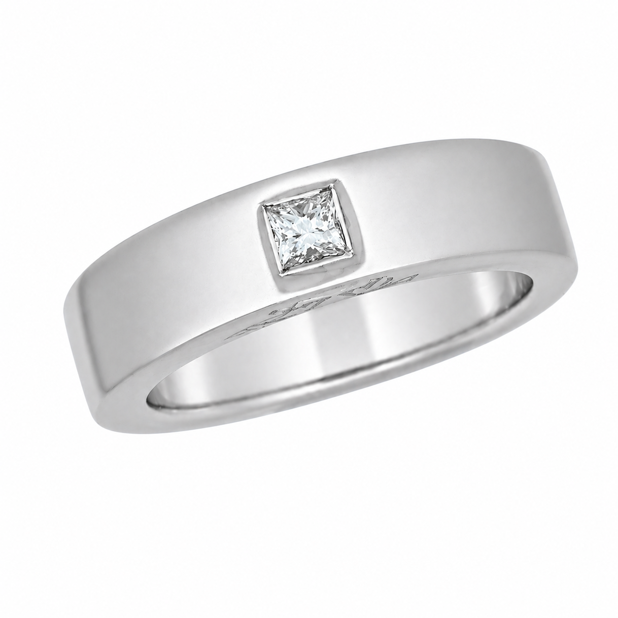 Bague en or gris - Les Amoureux au Kiosque Peynet