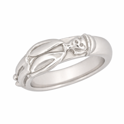 Bague en or gris - Les Amoureux au Kiosque Peynet
