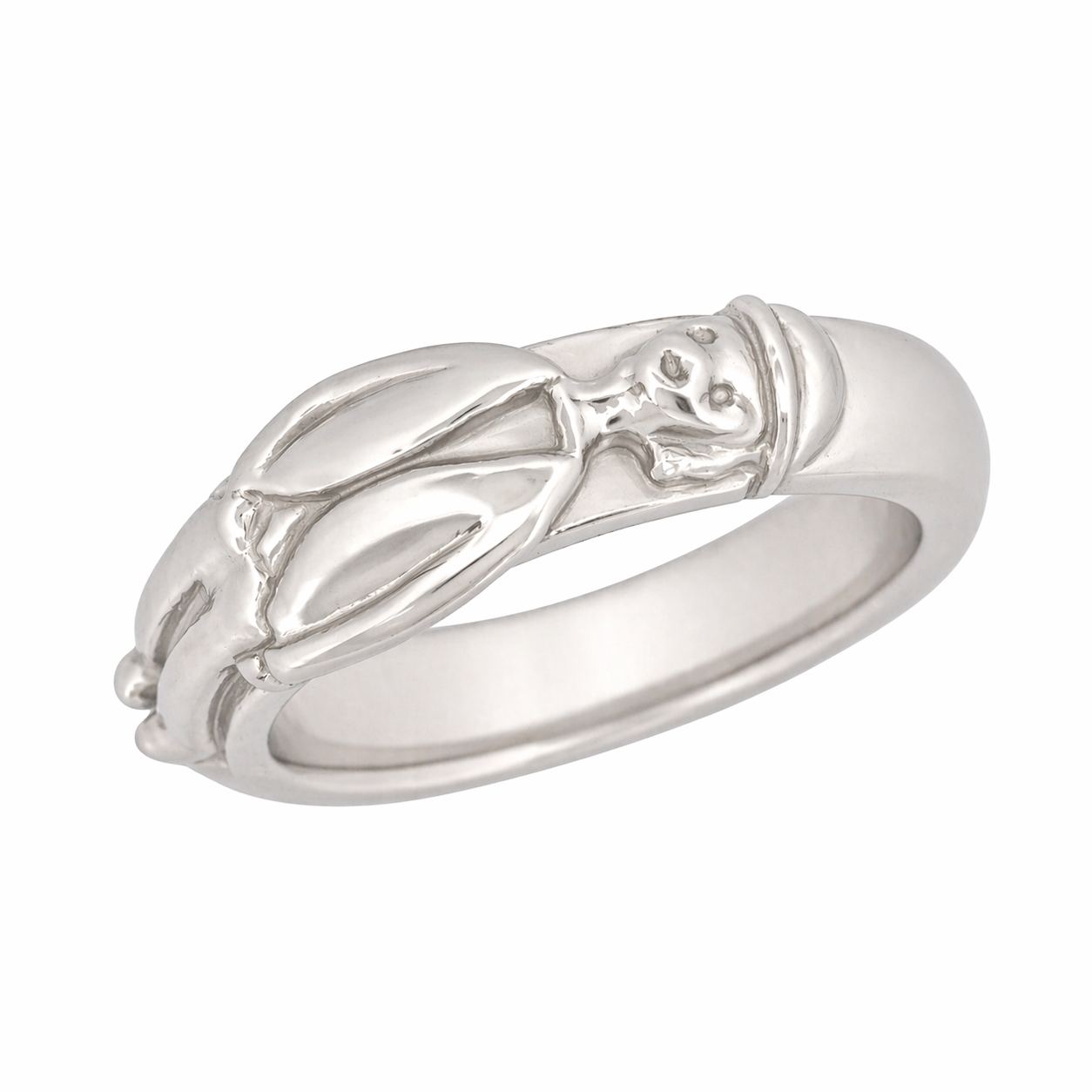 Bague en or gris - Les Amoureux au Kiosque Peynet